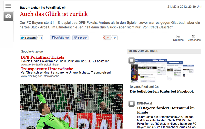 DFB-Pokal: Bayern im Halbfinale: Die Pressestimmen - FC Bayern - Abendzeitung München