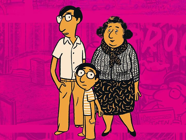 Sechs Jahre hat Charles Berberian - der Kleine in der Mitte - mit dem großen Bruder Alain bei der Großmutter in Beirut gelebt. In seiner neuen Graphic Novel wirft er einen liebevollen Blick auf diese Zeit und eine tolle Stadt, die längt im Chaos versinkt