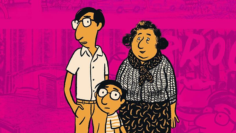 Sechs Jahre hat Charles Berberian - der Kleine in der Mitte - mit dem großen Bruder Alain bei der Großmutter in Beirut gelebt. In seiner neuen Graphic Novel wirft er einen liebevollen Blick auf diese Zeit und eine tolle Stadt, die längt im Chaos versinkt Sechs Jahre hat Charles Berberian - der Kleine in der Mitte - mit dem großen Bruder Alain bei der Großmutter in Beirut gelebt. In seiner neuen Graphic Novel wirft er einen liebevollen Blick auf diese Zeit und eine tolle Stadt, die längt im Chaos versinkt