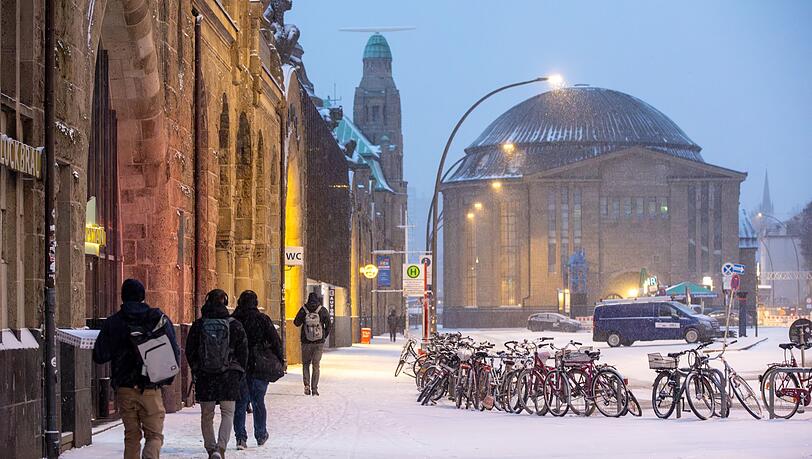 Auch in Hamburg liegt Schnee.