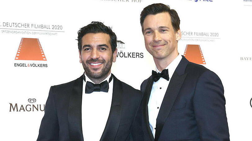 Elyas M'Barek (l.) und Florian David Fitz beim Deutschen Filmball 2020
