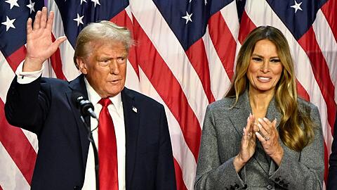 Melania und Donald Trump stehen vor dem Einzug ins Weiße Haus.