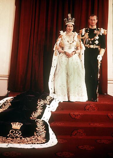 Die Krönung: Queen Elizabeth II. und ihr Mann, Prinz Philip.