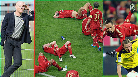 Was für Chancen, was für Dramen: Drei Titel waren 2012 zum Greifen nahe für den FC Bayern München:  Meisterschaft, DFB-Pokal und zur Krönung die Champions League beim Finale dahoam. Am Ende stand der Rekordmeister mit leeren Händen da. Und hatte doch den Grundstein gelegt für die erfolgreichste Hinrunde der Liga-Geschichte. Das Jahr des FC Bayern München in Bildern.