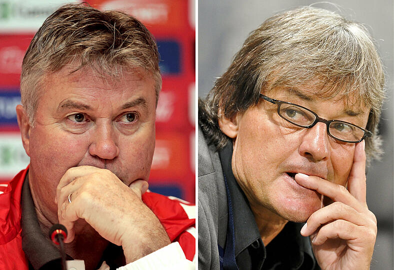Guus Hiddink und Didi Constantini - das Duell der beiden Trainer.