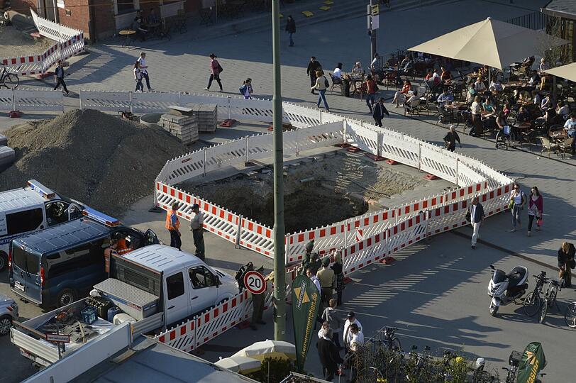 Der Fundort des verdächtigen Gegenstands ist die Bäckerstraße.