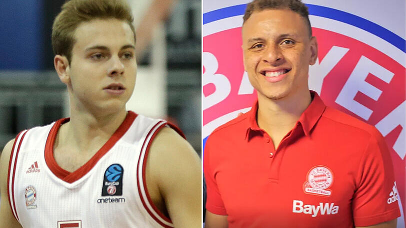 Georg Beyschlag (links) verlässt die Basketballer des FC Bayern, Robin Amaize kommt aus Bayreuth nach München.