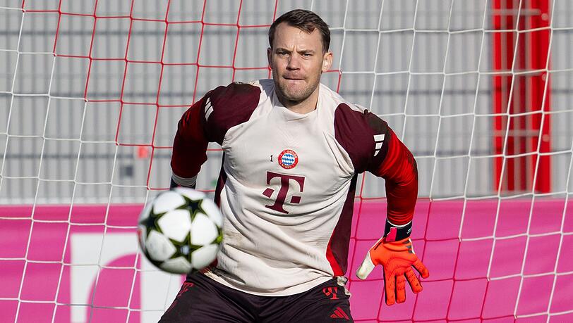 Voll fokussiert beim Training: Manuel Neuer. Voll fokussiert beim Training: Manuel Neuer.