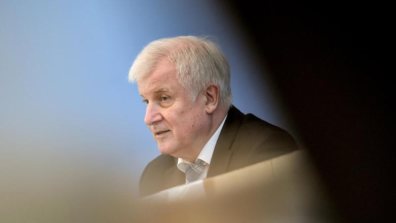 Bundesinnenminister Horst Seehofer während der Pressekonferenz zum Jahresbericht der Bundespolizei.