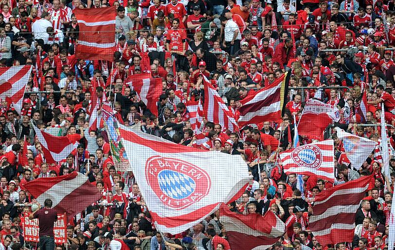 Das Herz der Allianz Arena bei Bayern-Spielen: die Südkurve.