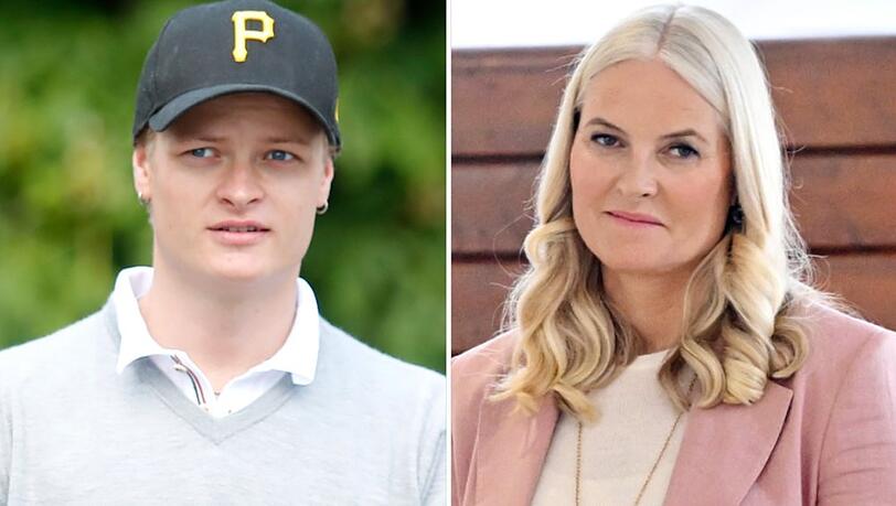 Marius Borg H&oslash;iby neben seiner Mutter Mette-Marit.
