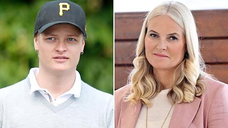 Marius Borg H&oslash;iby neben seiner Mutter Mette-Marit.