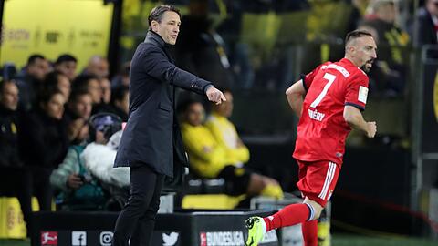 Haben öfters Gesprächsbedarf: Bayern-Coach Niko Kovac (li.) und Franck Ribéry.