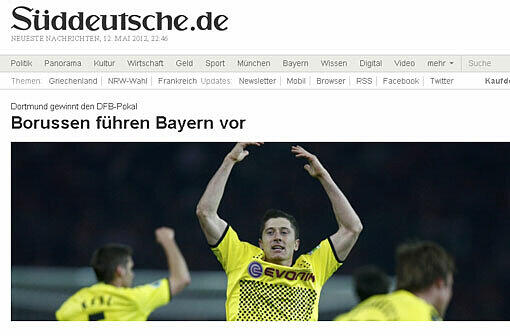 Die Süddeutsche Zeitung zum Pokalfinale.