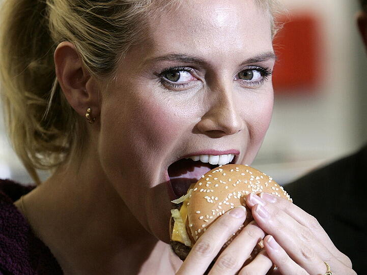 Topmodel Heidi Klum ist sich nicht zu schade, für eine Fast-Food-Kette zu werben