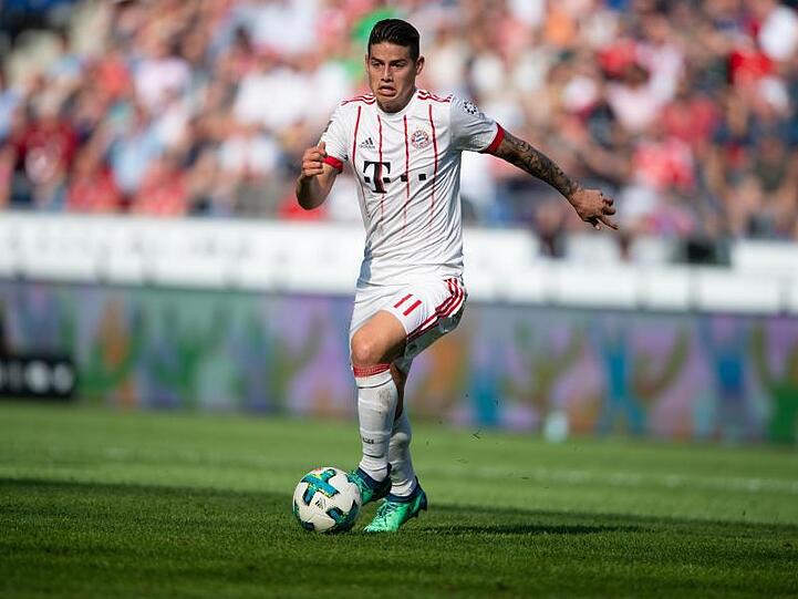 James Rodríguez, hier beim Spiel gegen Hannover 96. Foto: Swen Pförtner/Archivbild