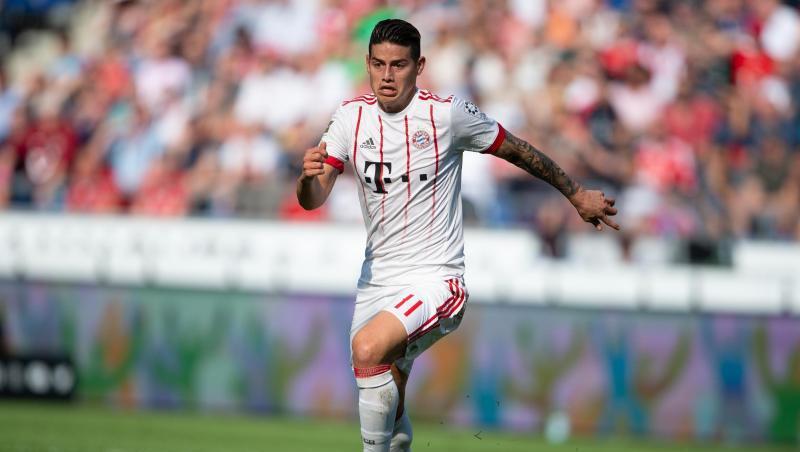 James Rodríguez, hier beim Spiel gegen Hannover 96. Foto: Swen Pförtner/Archivbild