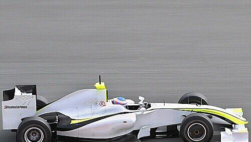 Der weiße Favoritenschreck: Der Brawn GP. Der weiße Favoritenschreck: Der Brawn GP.