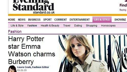 Emma Watson im Burberry-Trenchcoat Emma Watson im Burberry-Trenchcoat