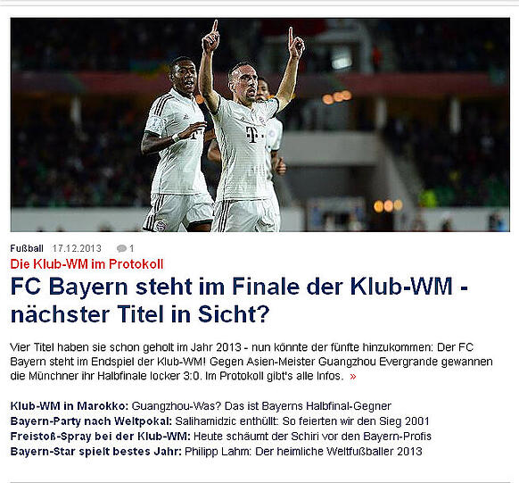 Focus Online sieht schon den nächsten Titel für die Bayern...