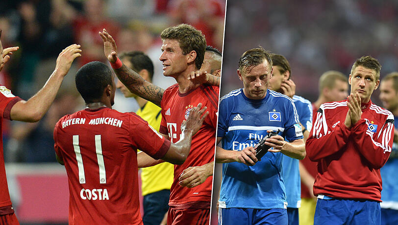 Jubelnde Münchner, bediente Hamburger - ein Bild, welches in letzter Zeit zwischen den Bayern und dem HSV der Normalfall war. Jubelnde Münchner, bediente Hamburger - ein Bild, welches in letzter Zeit zwischen den Bayern und dem HSV der Normalfall war.
