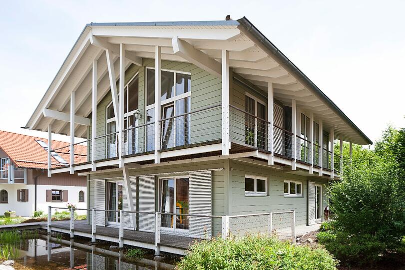 Im Bauzentrum Poing lassen sich die Besucher von spannender Architektur wie hier zu sehen inspirieren.