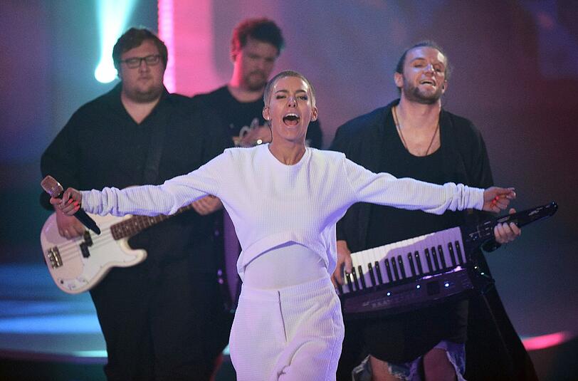 Die Band Frida Gold war live beim Webvideopreis 2016 auf der Bühne zu sehen.
