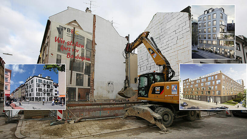 Ein teures Eck: An der Rottmann- Ecke Schleißheimer Straße hinterm Stiglmaierplatz entsteht Luxus. Doch nicht nur da werden teure Wohnungen gebaut.