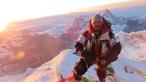 Purja auf dem Gipfel des Everest. (Archivbild)