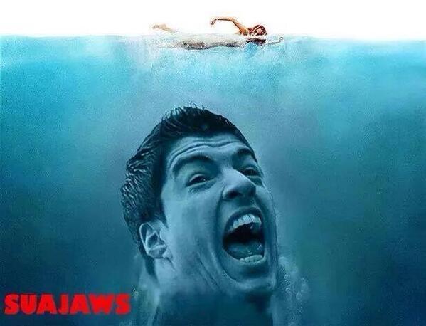 Auch für weitere Verfilmungen vom "Weißen Hai" hat sich Suarez am Dienstag empfohlen.