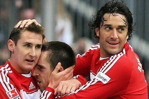 Machen sich bezahlt: Miroslav Klose, Franck Ribery, Luca Toni (v. l.)