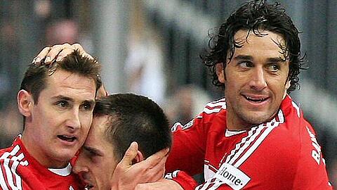 Machen sich bezahlt: Miroslav Klose, Franck Ribery, Luca Toni (v. l.)