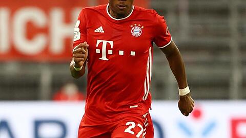 Münchens David Alaba in Aktion. Foto: Kai Pfaffenbach/Reuters/Pool/dpa/Archivbild