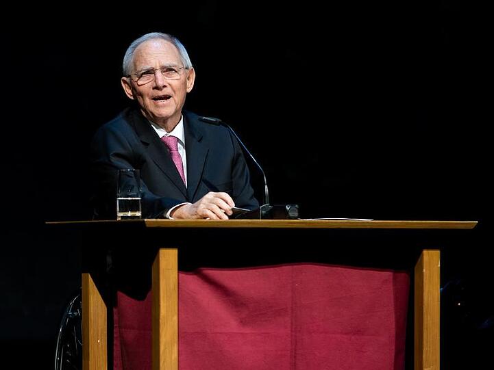 Bundestagspräsident Wolfgang Schäuble erinnerte in seiner Rede an die Bedeutung der Kunst für den europäischen Gedanken.