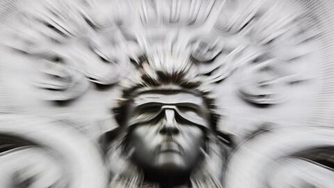Eine Figur der blinden Justitia.