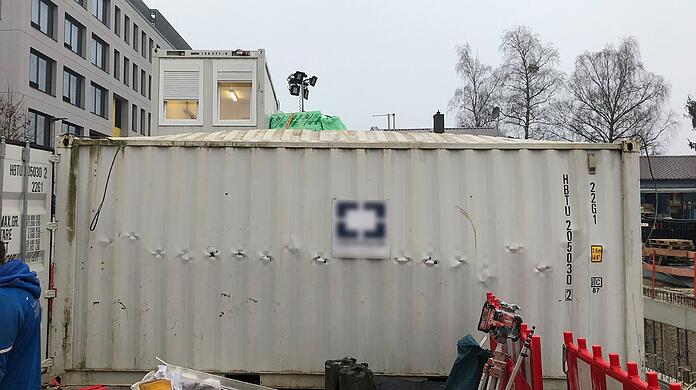 Explosion in einem Baucontainer in Berg am Laim