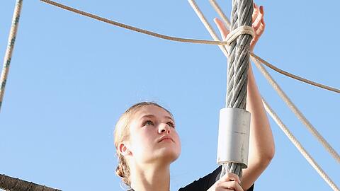 Leonor bewies bereits vor dem Ablegen in Cádiz Mut und körperliche Fitness. (Foto Archiv)