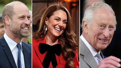 William und Kate gratulieren König Charles (r.) öffentlich zum Geburtstag.