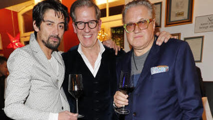 ... die Schauspieler Michael Brandner und Adrian Can (links) - hier mit Gastgeber Guido Prick (Mitte). ... die Schauspieler Michael Brandner und Adrian Can (links) - hier mit Gastgeber Guido Prick (Mitte).