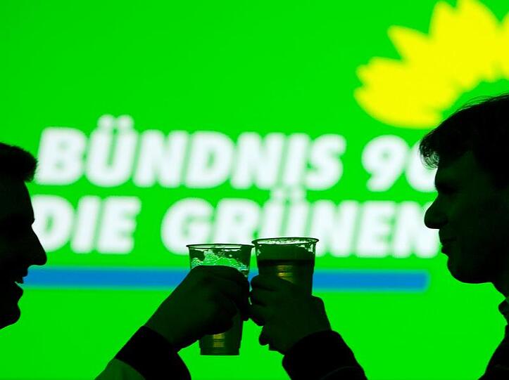 Bei den Grünen herrscht derzeit Grund zur Freude - Umfragen zufolge sind sie die zweitstärkste Kraft im Land.