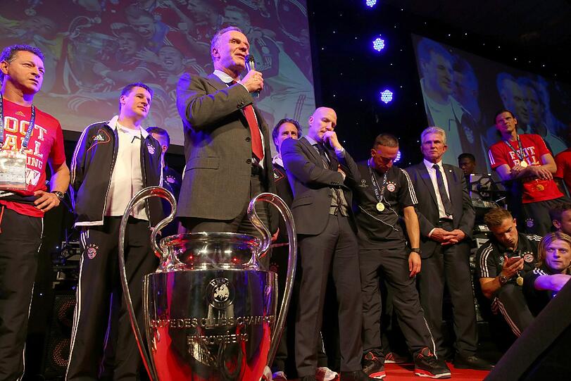 So sehen Sieger aus! Die Helden von London feiern den Champions League-Sieg 2013.