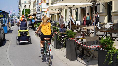 Laut Gericht nur ein "Kann", kein "Muss": der Radweg am Odeonsplatz.