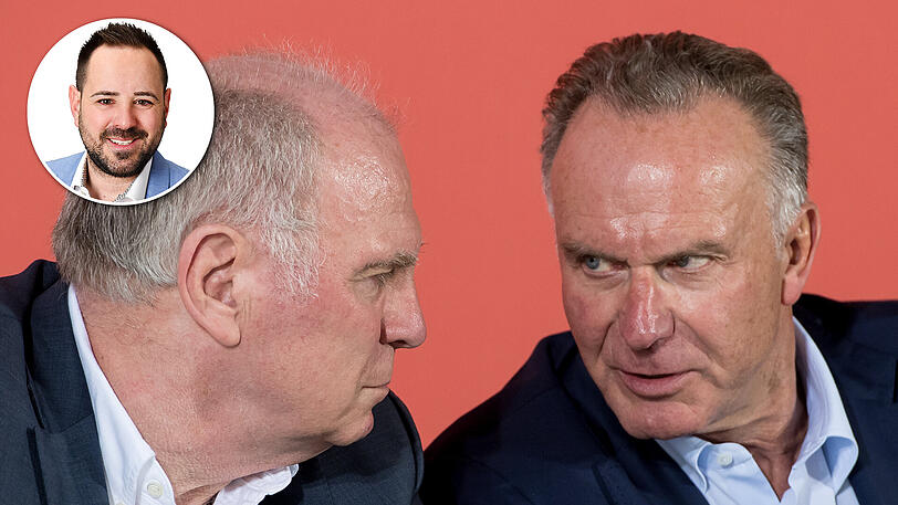 Bayern-Bosse: Uli Hoeneß (li.) und Karl-Heinz Rummenigge. AZ-Fußballreporter Patrick Mayer kommentiert die Rumpelstilzchen-PK an der Säbener Straße.