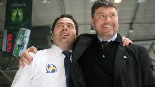Die Allesmacher beim EHC München: Manager Christian Winkler (l.) und Erfolgstrainer Pat Cortina. Die Allesmacher beim EHC München: Manager Christian Winkler (l.) und Erfolgstrainer Pat Cortina.
