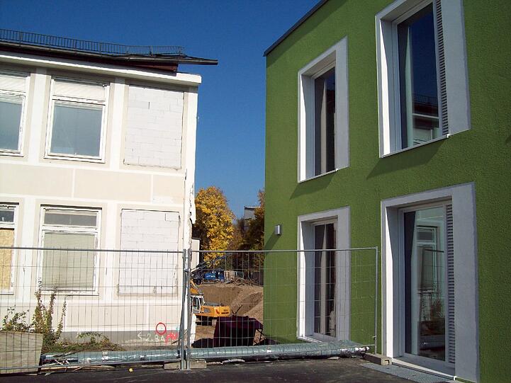 Die Baustelle an der Grundschule Grafinger Straße.