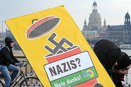 Anti-Nazi-Demo in Dresden