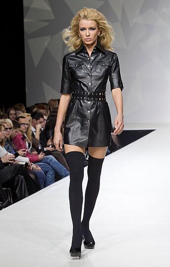 Heiße Models präsentierten am Samstag die Mode der nächsten Wintersaison.