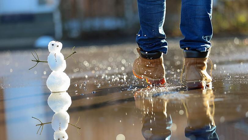 Der Schnee taut - Wasserstände steigen