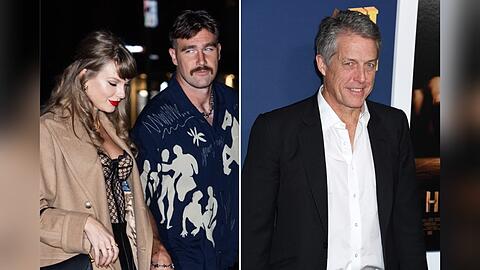 Hugh Grant hatte bei einem Konzertbesuch offenbar eine gute Zeit mit Taylor Swifts Freund Travis Kelce.
