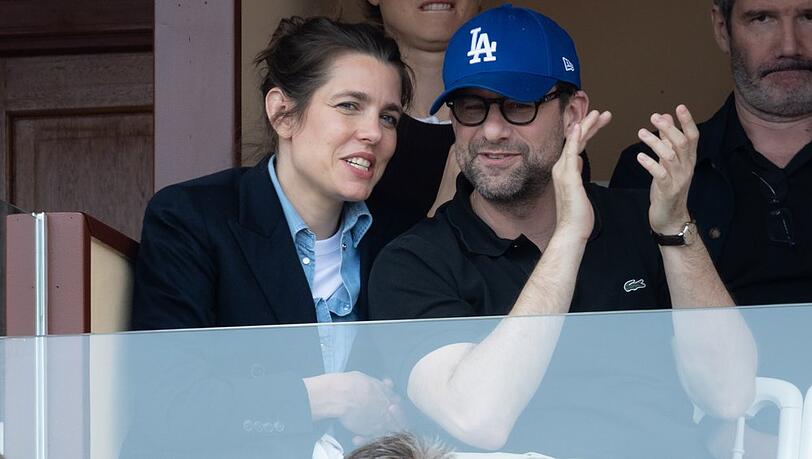 Charlotte Casiraghi und Nicolas Mathieu beim Halbfinale der Rolex Monte-Carlo Masters.